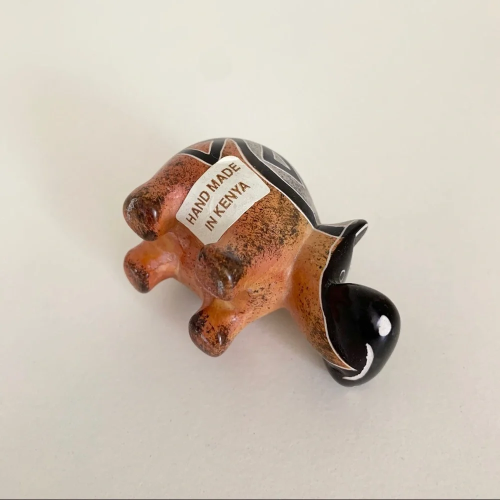 Stone hippo statuette